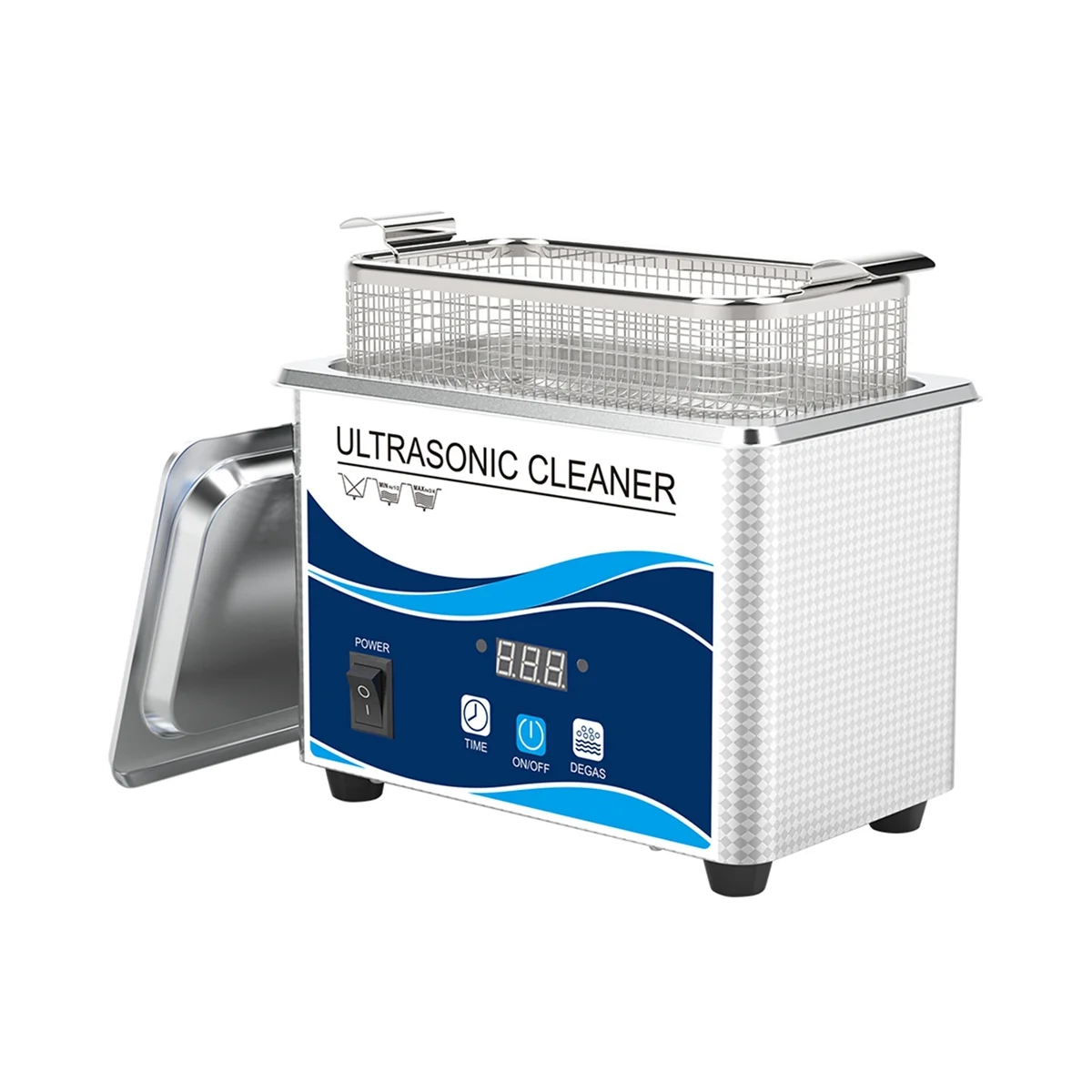 가정용 디지털 시계 쥬얼리 초음파 클리너, 스테인리스 스틸 욕조, EU 플러그, 60W, 800ml