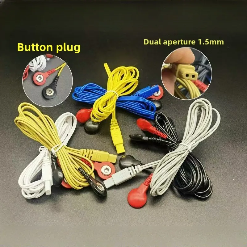 6pcs Nerve Muscle Stimulator Cable Parts KWD808 Acupuncture Instrument Pulse Electroacupuncture Instrument Output Wire