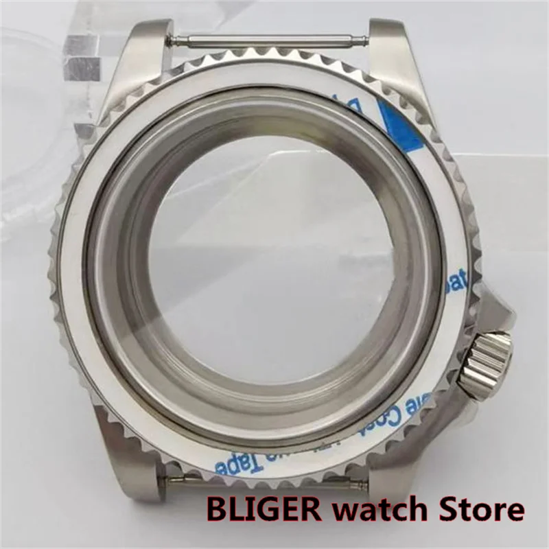 Silver Aseptic Watch Case with Sapphire Glass, 40mm