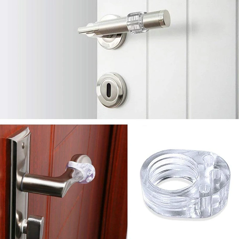3 Pack Couvercle de poignée de porte en silicone avec ventouse Protecteur  de poignée de porte silencieux antistatique butées de porte pour la plupart  des poignées de porte