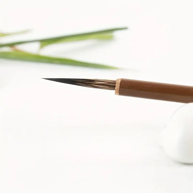 3pcs Fine Detail Art Brush Set - Handcrafted, Washable Bamboo & Mouse Hair Pens for Oil Painting, Watercolor, 2