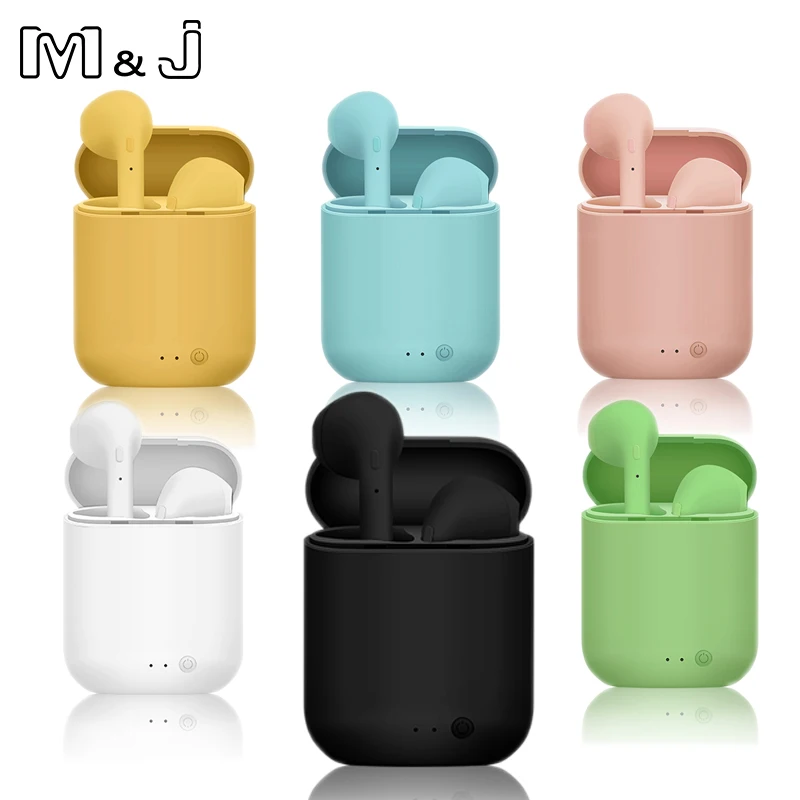  Беспроводные наушники M \u0026 J i7s Mini 2 TWS, Bluetooth 5,0, матовые наушники-вкладыши Macaron, гарнитура с микрофоном и зарядным футляром 