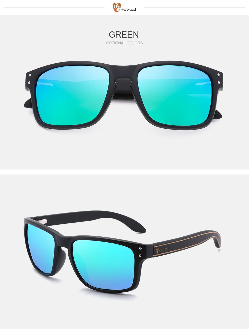 Hu Wood Brand Design Buchenholz Handgefertigte Sonnenbrille Herren Brillen Outdoor Fahren Sonnenbrille Verstärktes Scharnier Оhj – Detail 10