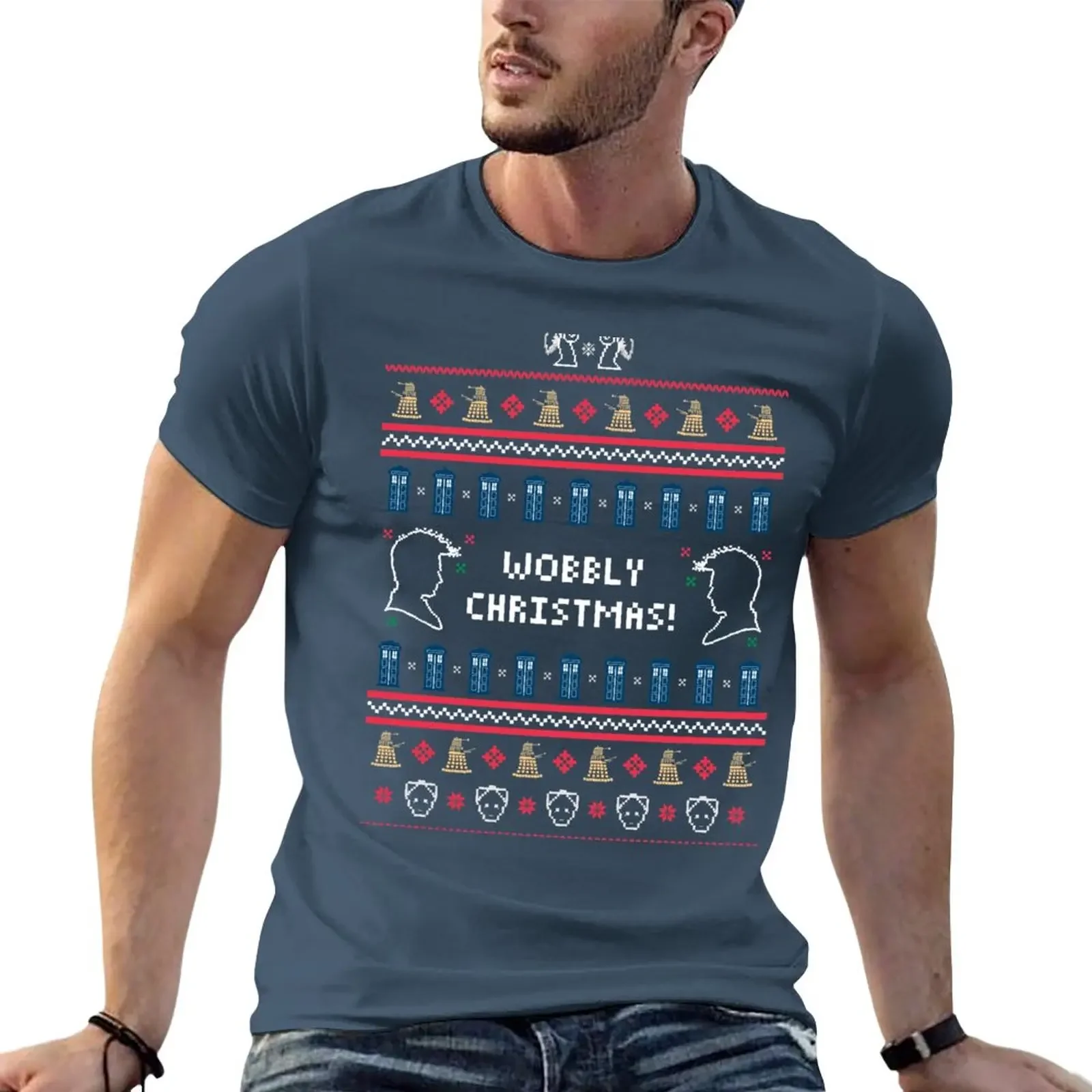 

Have a Wobbly Christmas! T-Shirt summer tops hippie clothes boys whites plus sizes tshirts for men