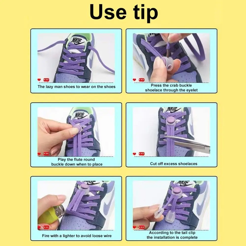 Adjustable Shoelaces Lock Device Creativity No Need To Tie Shoe Accessories Shoelace Clip Shoelaces Spring Lock