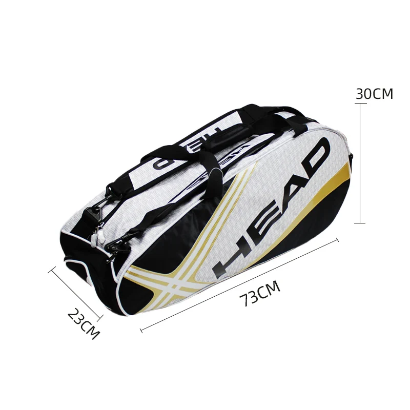 Saco de raquete de tênis masculino, grande bolsa esportiva, mochila de badminton de ginástica ao ar livre, 4-9 bolsa esportiva de raquete com alça, impermeável