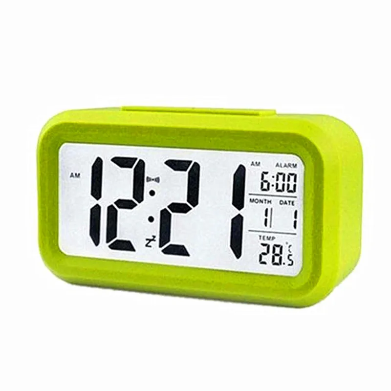Large LED Backlight Display Clock Digital Alarm Clock Electronic Temperature For Home Office Travel Desktop Decor