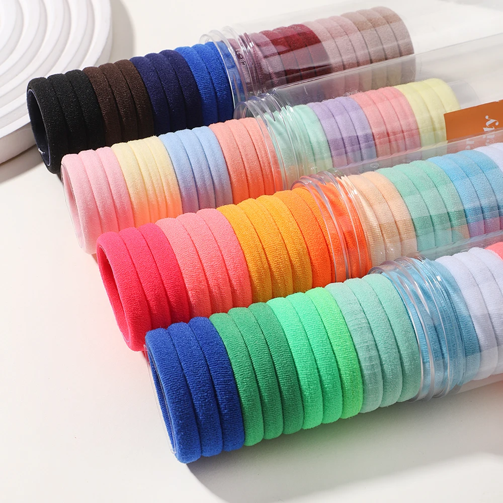 Резинки для волос женские, цветные эластичные заколки для хвоста высотой 4 см, 24 шт./комплект