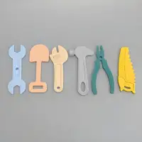 6pcs children's toys teething tools shaped silicone teething teethers for teething babies daily use 6pcs set multicolor mixing 2