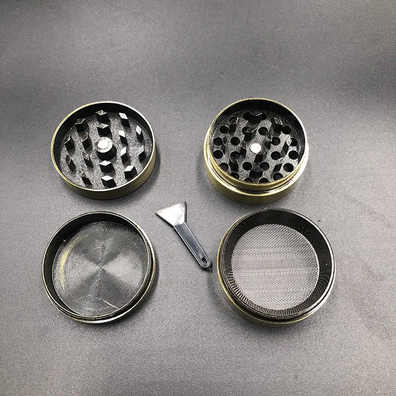 2 inch Metal Bulldog Herb Grinder 4-layer Manual Spice Salt Mill Mortar Tobacco Raw Grass Grinder Cigarette Smoking Tool