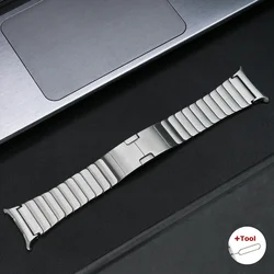 Luxury Stainless Steel No Gaps Bracelet Band - Premium Metal Strap - Galaxy 8 40mm 44mm (Silver)