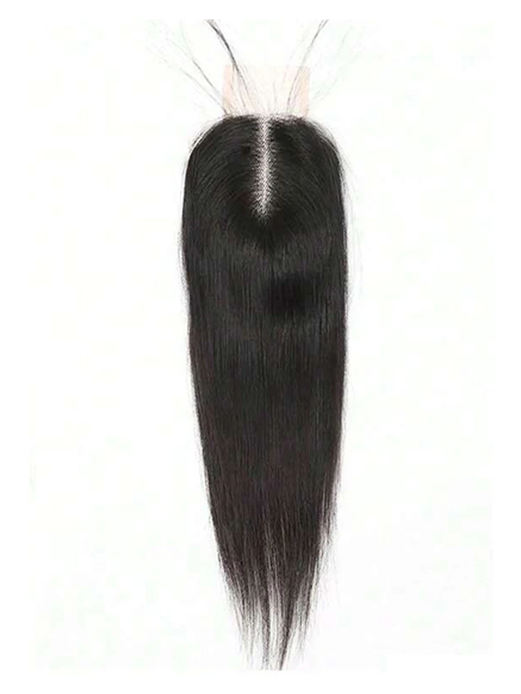 Straight/Body Wave Human Hair-Nature Black Transparent Swiss Lace Closure 2X4 Brazilian Hair 10-20 Inches Woman