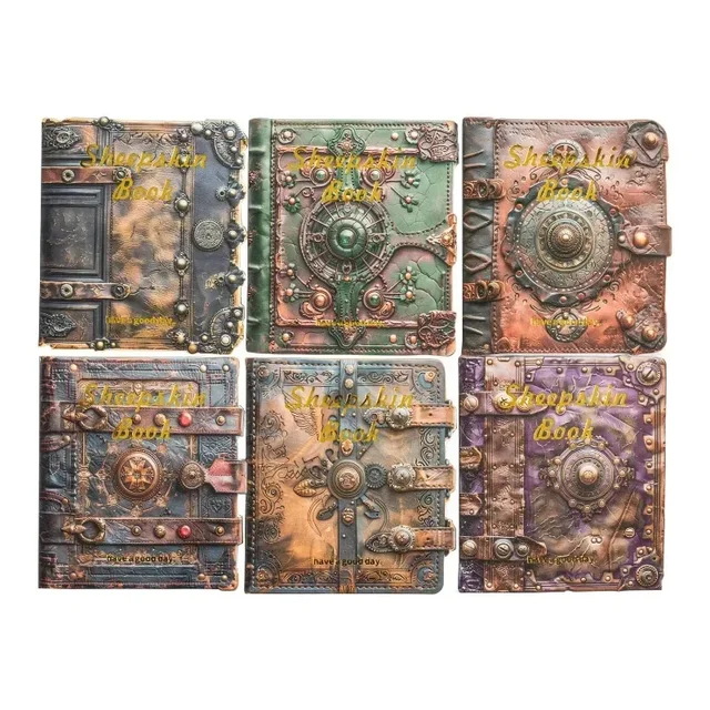 20Pcs decoration Scrapbooking package Writing Stickers Sheepskin Book retro scroll Handmade Account material handbook 115*90mm 6