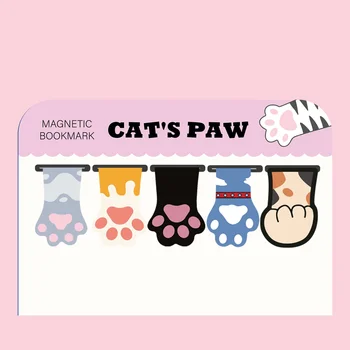 Cat Paw Magnetic Bookmark Set 1