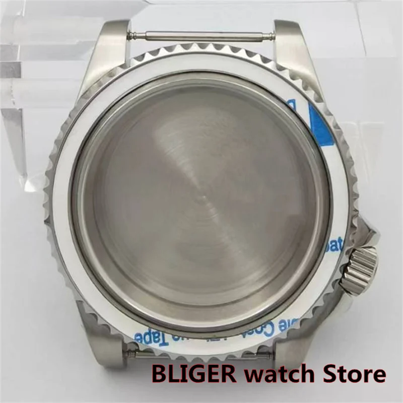 Silver Aseptic Watch Case with Sapphire Glass, 40mm
