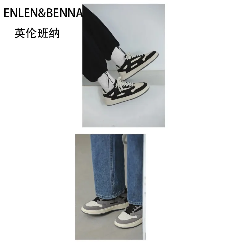 Popular leather men's board shoes fashion new men's shoes Korean version trend shoes men's 4