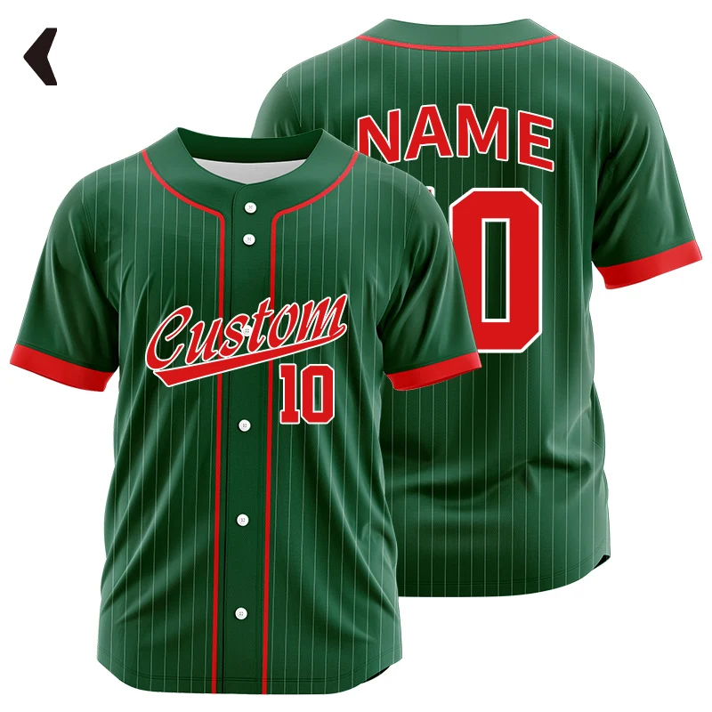 Custom Jersey Sublimation Print Personal Team Name Number Baseball Uniform Stripe Hip Hop Sports T-shirt Men/Women/Kids_voghion.com