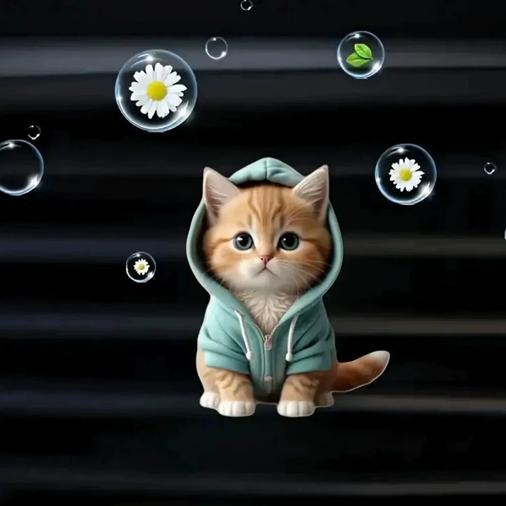 Kitten Hoodie Vent Clip Air Freshener 1
