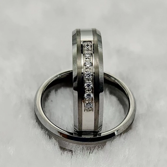 Matching Meteorite Wedding Ring Set for Couples | Meteorite wedding rings,  Meteorite wedding band, Meteorite ring