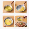 Oven Safe 304 Stainless Steel Frying Pan Professional Flat Bottom Nonstick Omelette Pan 12/16cm Small Open Skillet Home 5