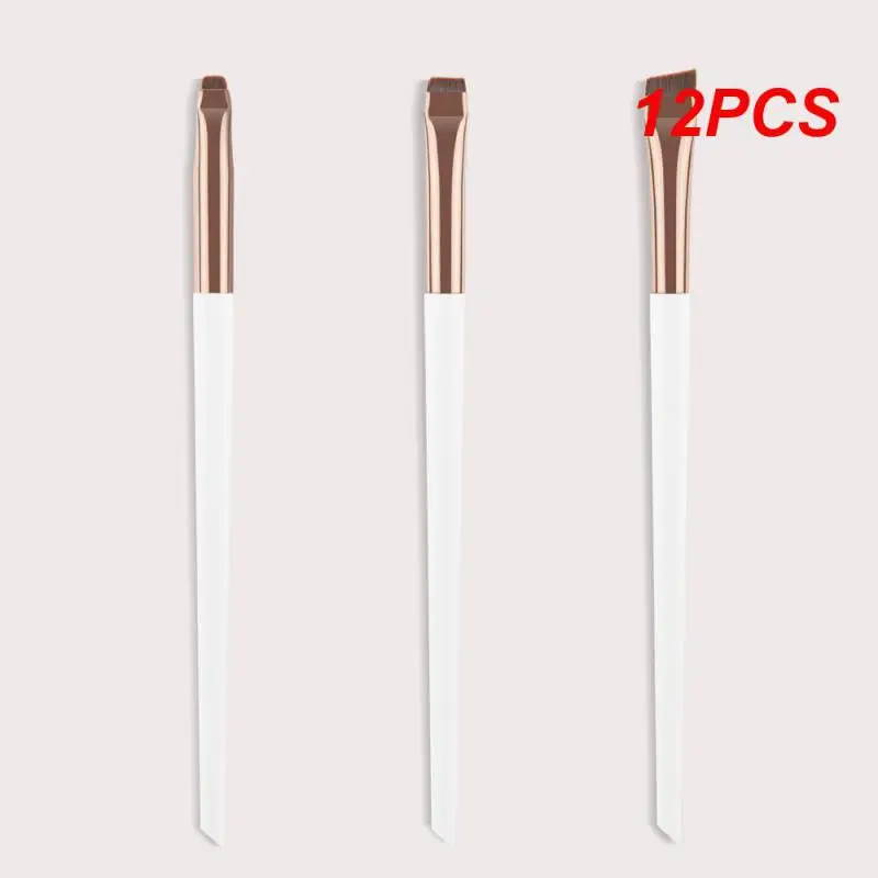 

12PCS Super Thin Flat Make up brush Eye-shadow Eye brow liner Eyeliner Brush Sharp Multipurpose Professional Beauty Cosmetic