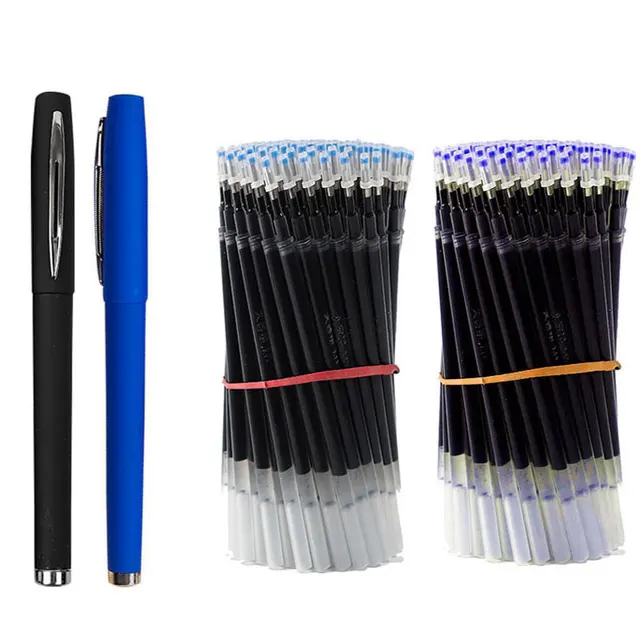 Haile 0.5mm/0.7mm/1.0mm Frosted Gel Pen Refill Set Large- Capacity Signature Calligraphy Pen Office School Supplies Stationary 1