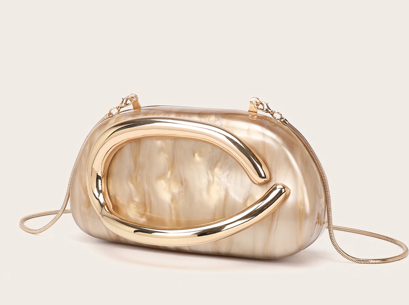 Luxury Evening Clutch Bag - Womens Wedding Party Crossbody Handbag
