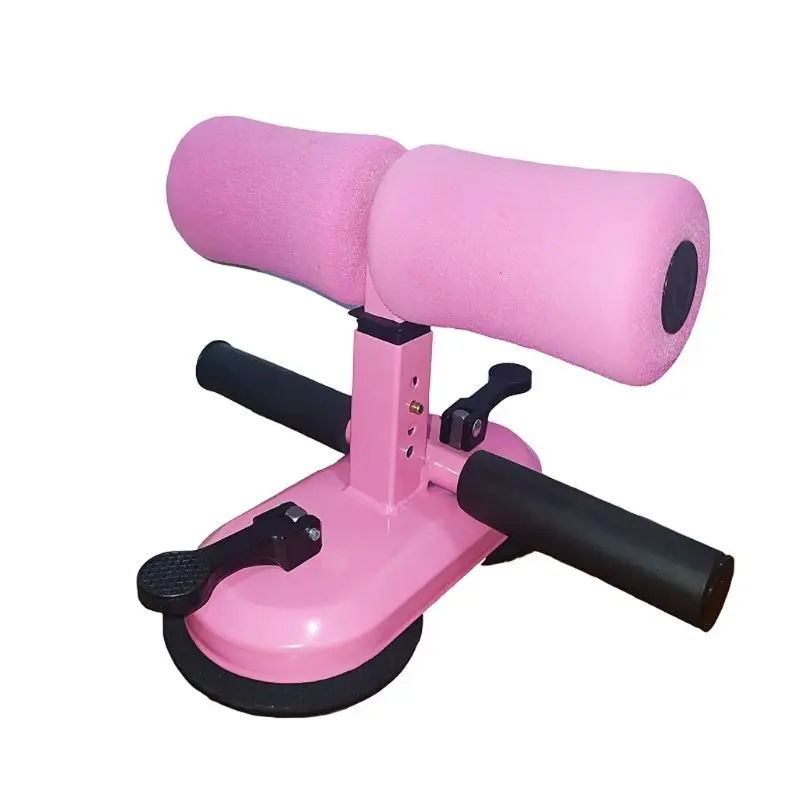 Abdominal Fitness Equipment Sit Up Equipment Bar Portable Adjustable Sit-up Floor Bar Self-Suction Training Equipment with 2 Suction Cups and 4