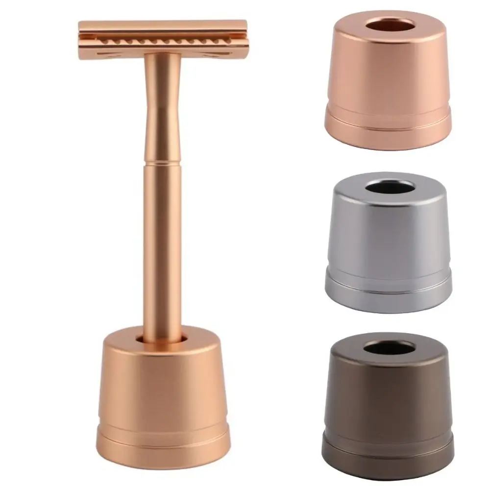 

Holder Base Salon Barber Tools Aluminum Alloy Men Shaver Holder Bathroom Accessories Safety Razor Stand Manual Shaver Base