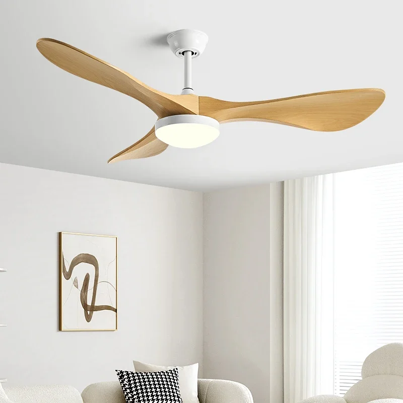 

52Inch Strong Wind Ceiling Fan Light Modern Simplicity Restaurant Electric Fan Household Ceiling Fan With Light And Control 220V