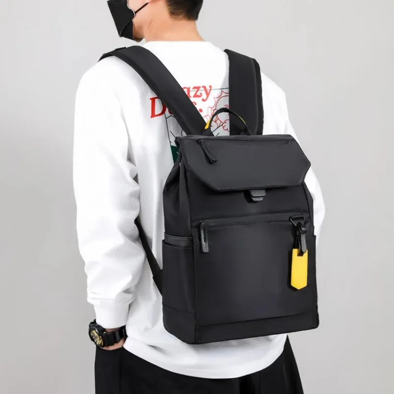 Oxford College Student Laptop Backpack For Men Waterproof Travel Working Men's Computer Bag Large Capacity Office Bagpack image 6
