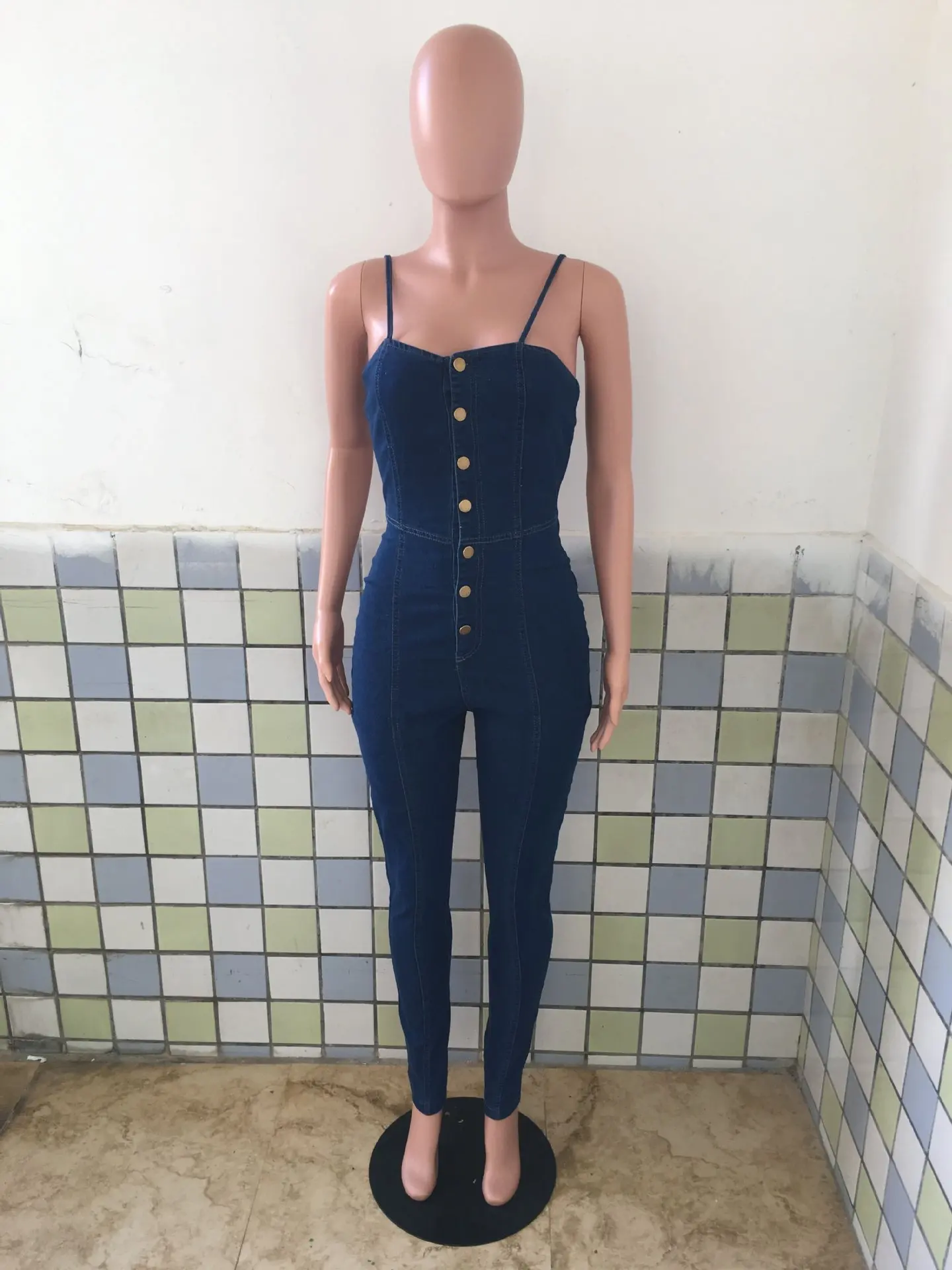 Women's Jumpsuit 2023 Summer New Casual Products Fashion Tube Top Ladies Fit Denim Jumpsuit Streetwear Clothing