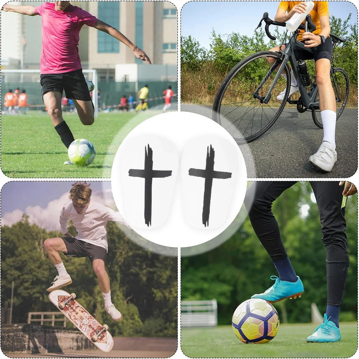 1Pair Mini Soccer Shin Guards, Extra Small Football Shin Pads Miniature Guards Protective Guards Equipment for Adults