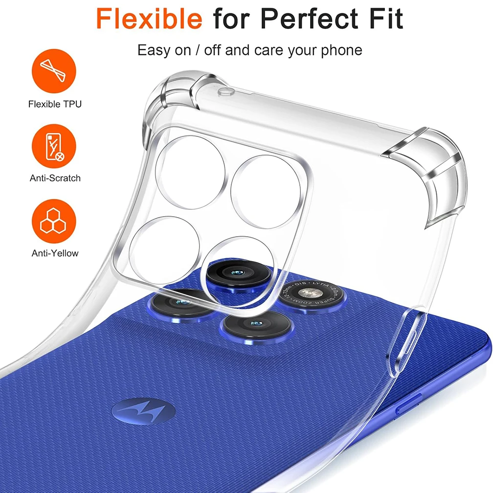 Durable Shockproof Silicone Soft Phone Case - Clear Cover