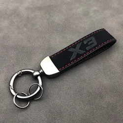 Luxury Women Suede Leather Car Keychain Accessory (BMW X3 Keychain)