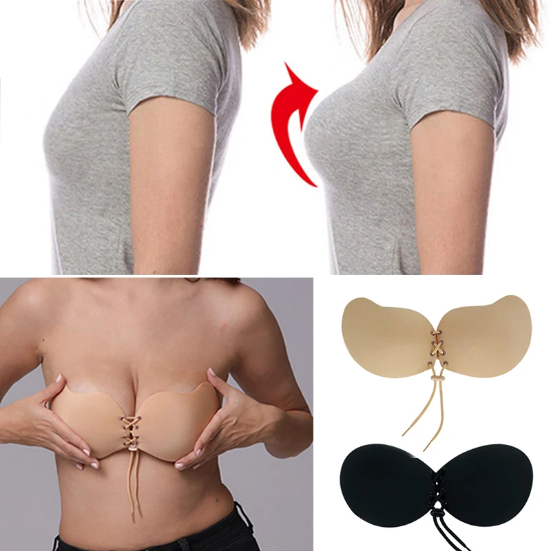 

Breast Enhancer Chest Stickers Nipple Cover Invisible Lift Up Bra No Steel Ring Gather Breathable Silicone Underwear Bra