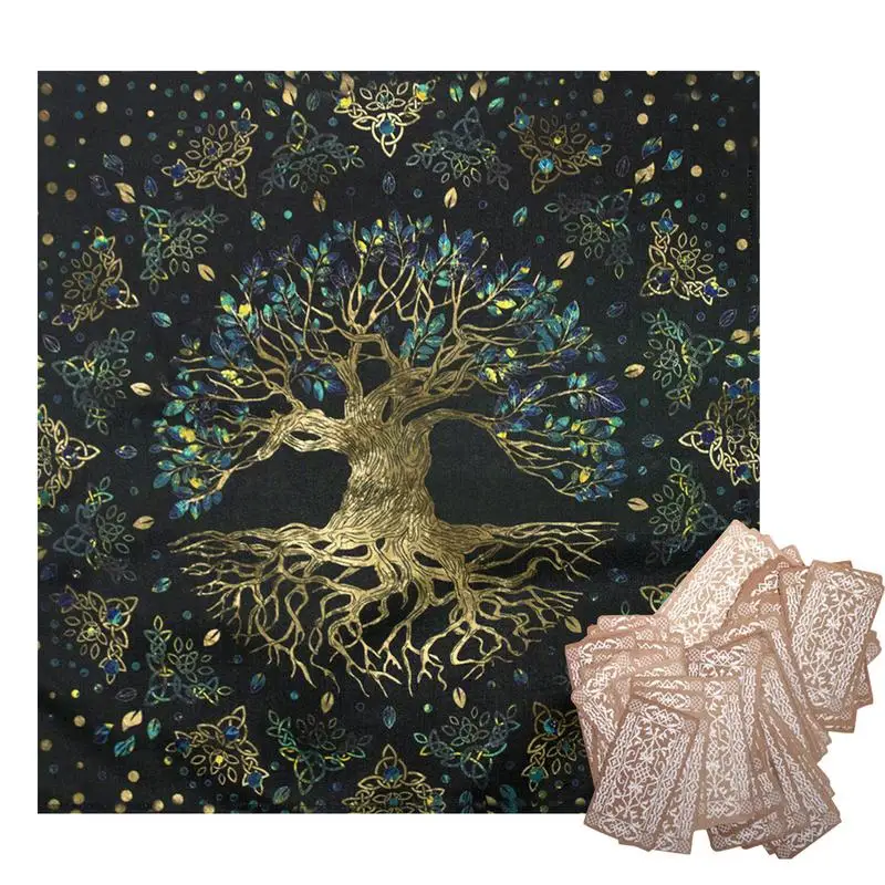

Tarot Tablecloth Suede Mat 60x60cm Divination Altar Cloth Witchcraft Supplies Board Game Astrology Oracle Card Pad