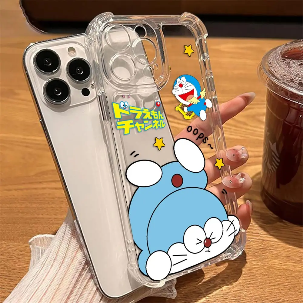 Transparent Cartoon D-Doraemon Cat Phone Case Cover