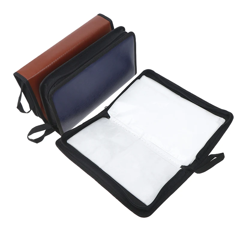 Car CD Case Disc Dvd Storage Bag PU High-capacity Sleeve Holder Storage Box Wallet Box Handbag Organizer With Zipper 80 sheets cd dvd storage bag cd dvd storage case