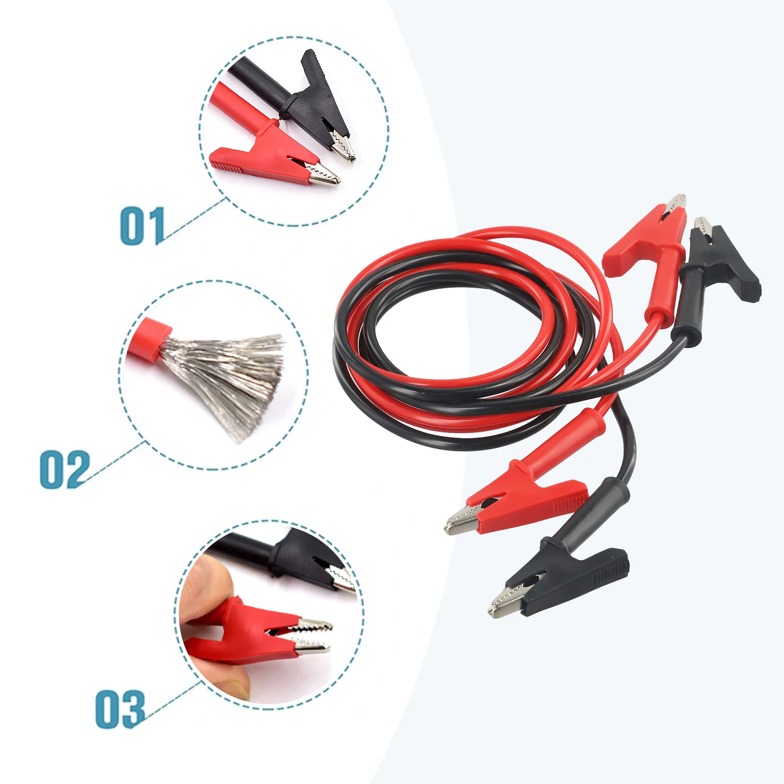 100PCS 1.37IN / 35mm Metal Alligator Clips, Crocodile Clamps Silver...