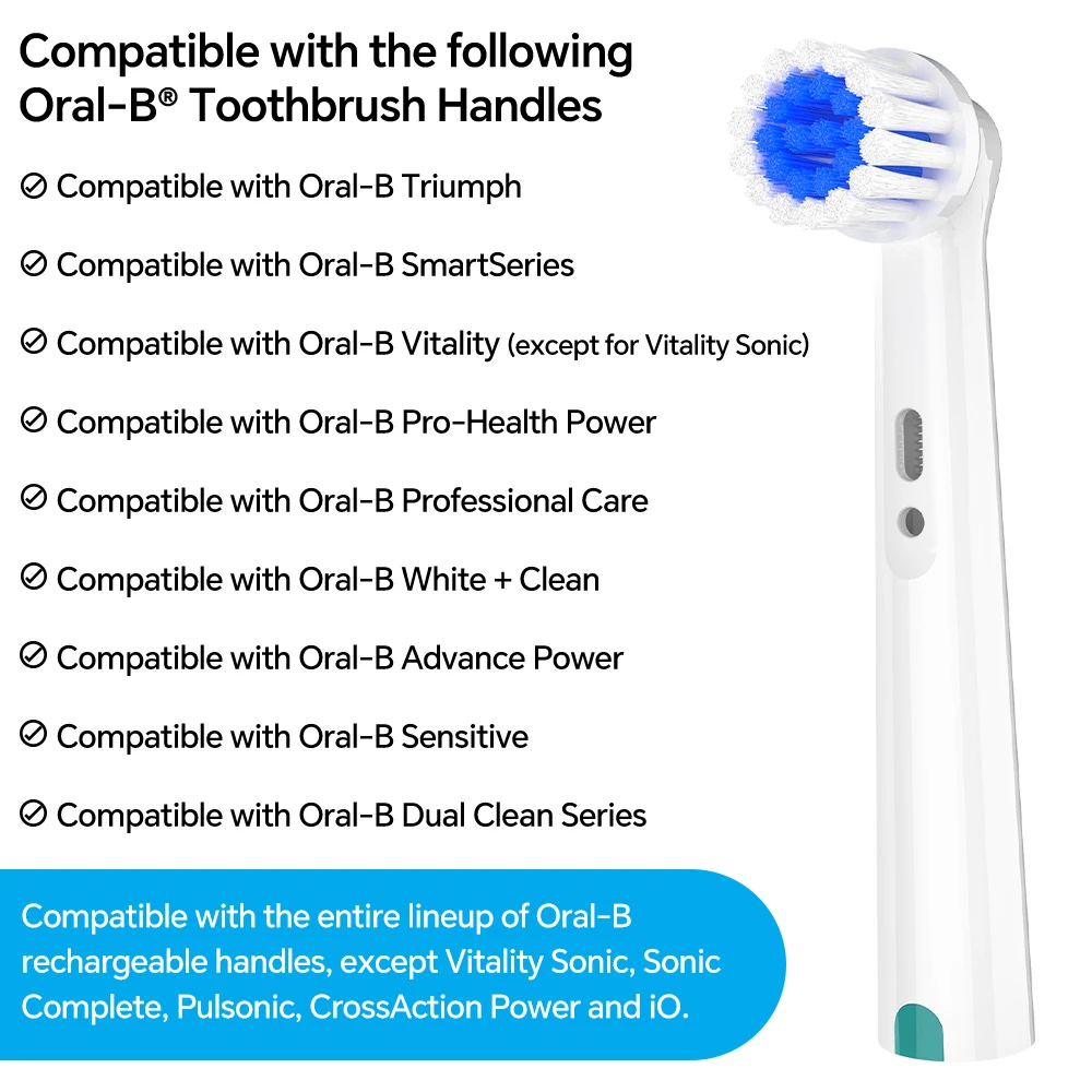 4-12-20 Pcs Soft Replacement Brush Heads Compatible with Oral B Electric Toothbrush, Toothbrushes Head Refills for Pro 1000 7000