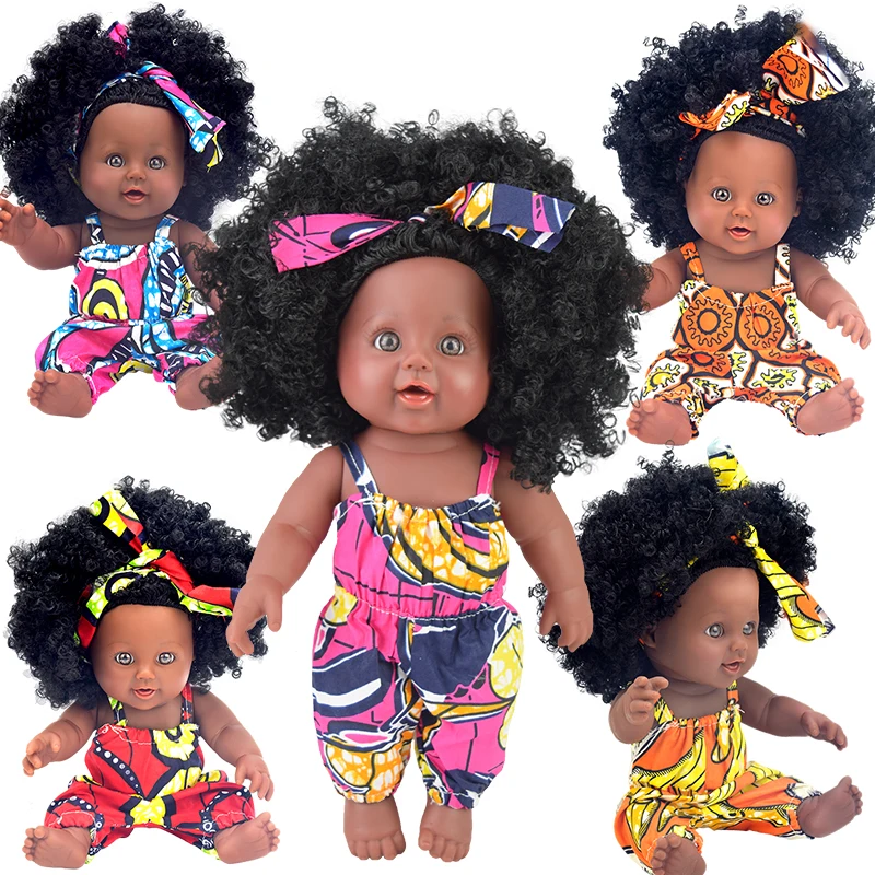 

2022 black doll afro purple fat 30cm 12inch reborn boneca pop dolls baby bath toy full silicone baby doll alive toy poupee