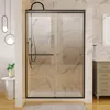 44-48" W x 72" H Semi-Frameless Sliding Shower Door, Bathroom Glass Shower Door with 1/4 (6mm) Clear SGCC Tempered Glass 1
