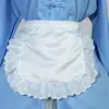 1Pcs New Waitress Maid Style Waist Apron Cosplay Costume Black White Cooking Aprons Cute Polyester Half Apron Kitchen Party 3