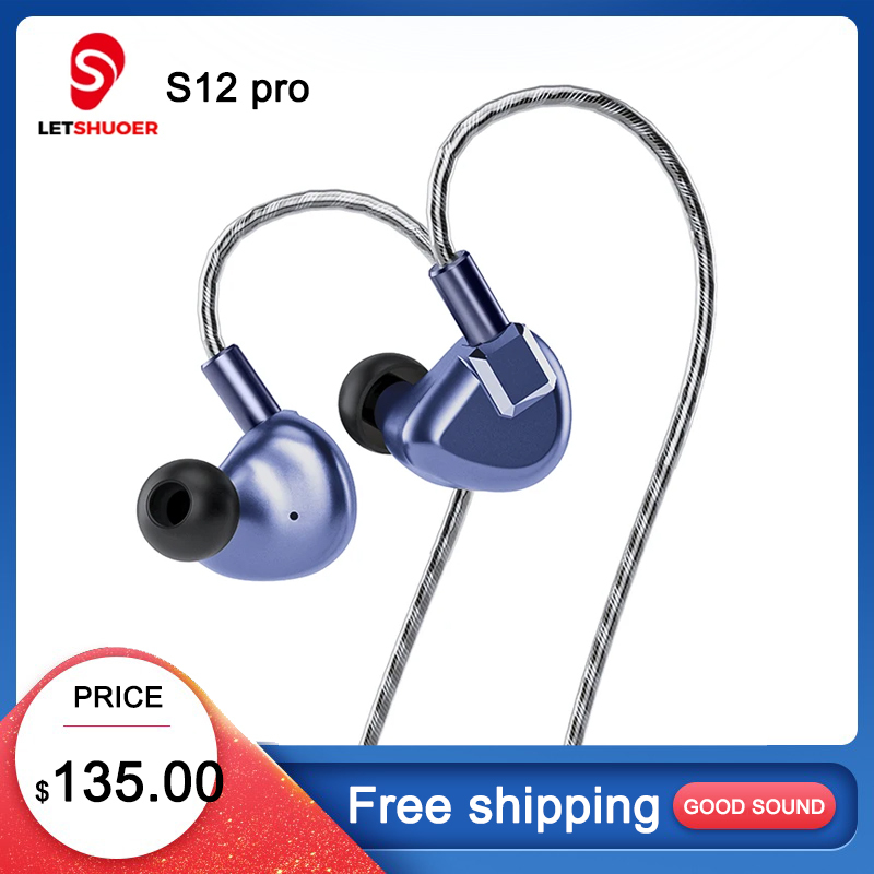 Letshuoer Shuoer S12 Pro Original Wired HIFI Best In Ear IEMs Earphone Monitor for Iphone 12 Quality Bass Magnetic Planar Driver