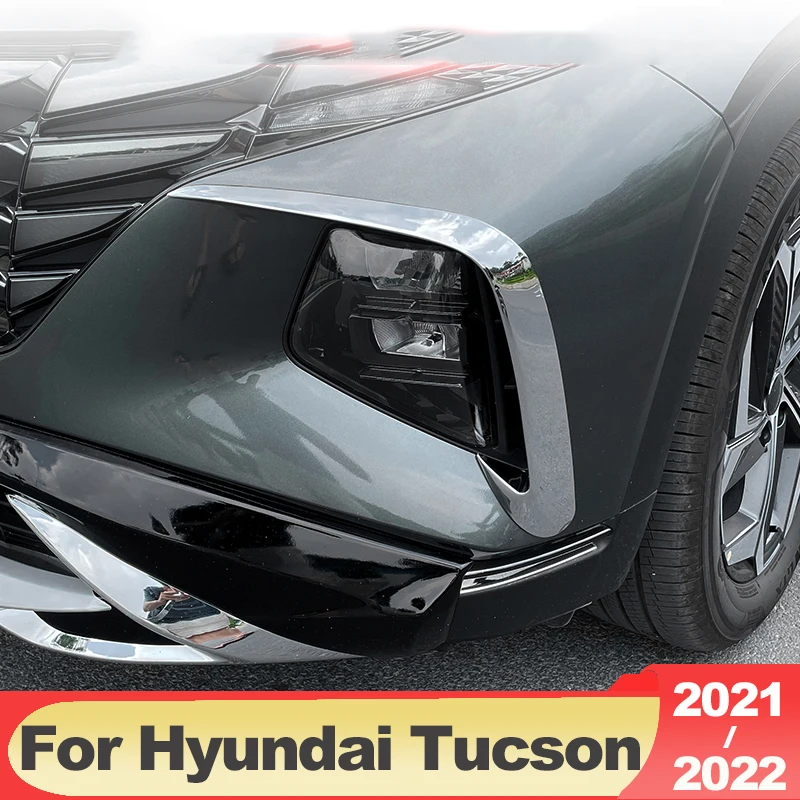 Per Hyundai Tucson Nx4 2021 2022 2023 Hybrid N Line Car Front Fendinebbia Sopracciglio Wind Knife Cover Trim Strip Accessori Esterni