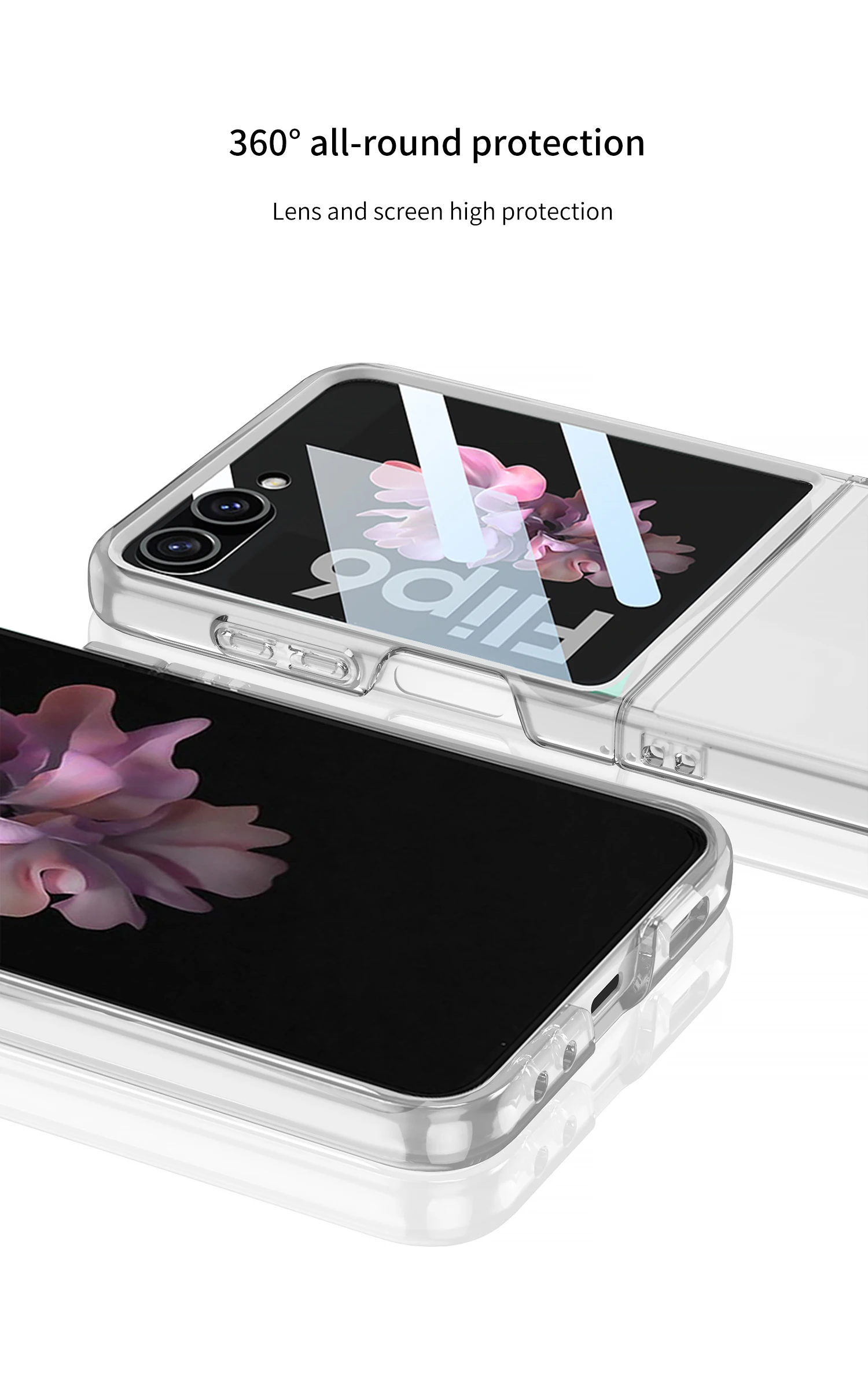 Transparent Outer Screen Glass Case for Samsung Galaxy Z Flip 7 Ultra-thin Plast