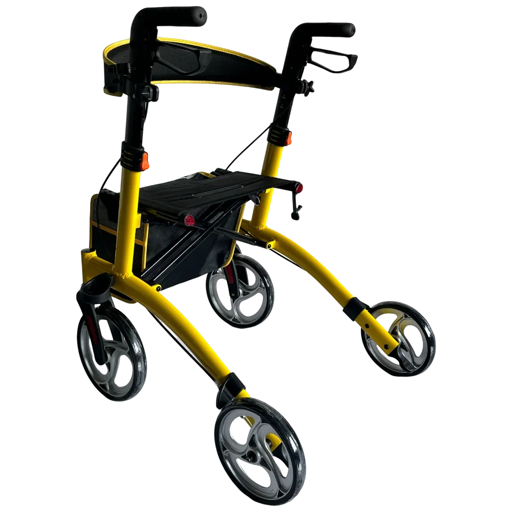 Rollator Folding Walker Portable Patient Adjustable Walker Rollator Shopping Cart Medical Outdoor Rollator Walker With Seat 6