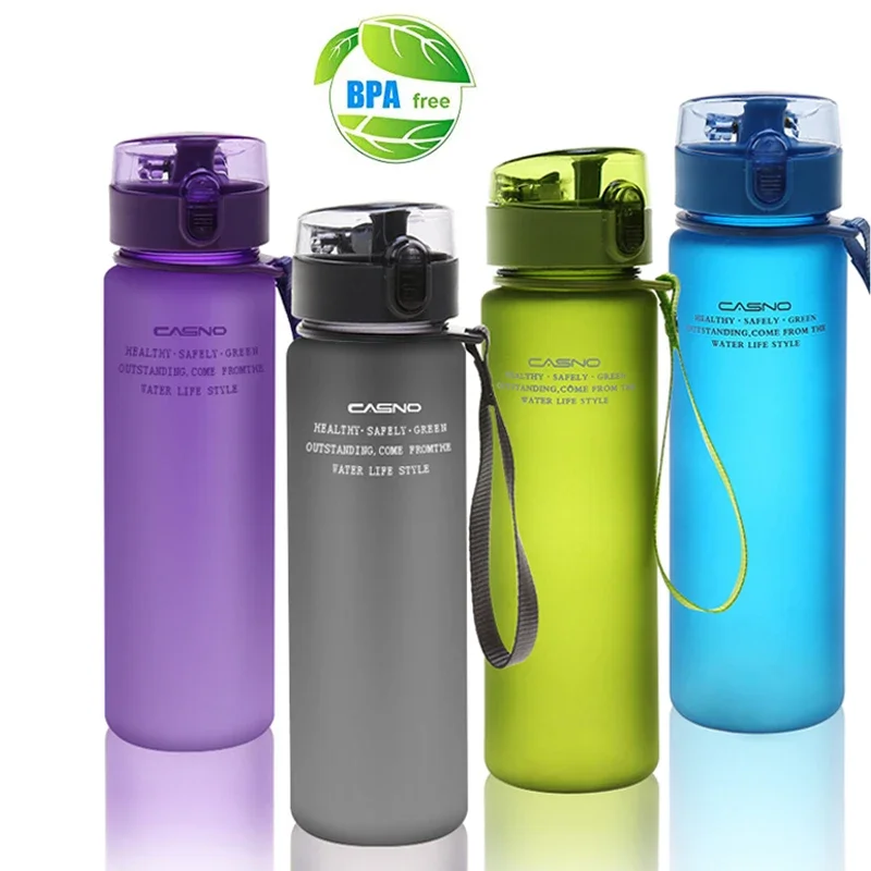 Sports Drink Bottle Portable Bicycle Water Bottle Plastic Gym Bottles for Camping Travel Eco Friendly BPA Free Leakproof Drinks