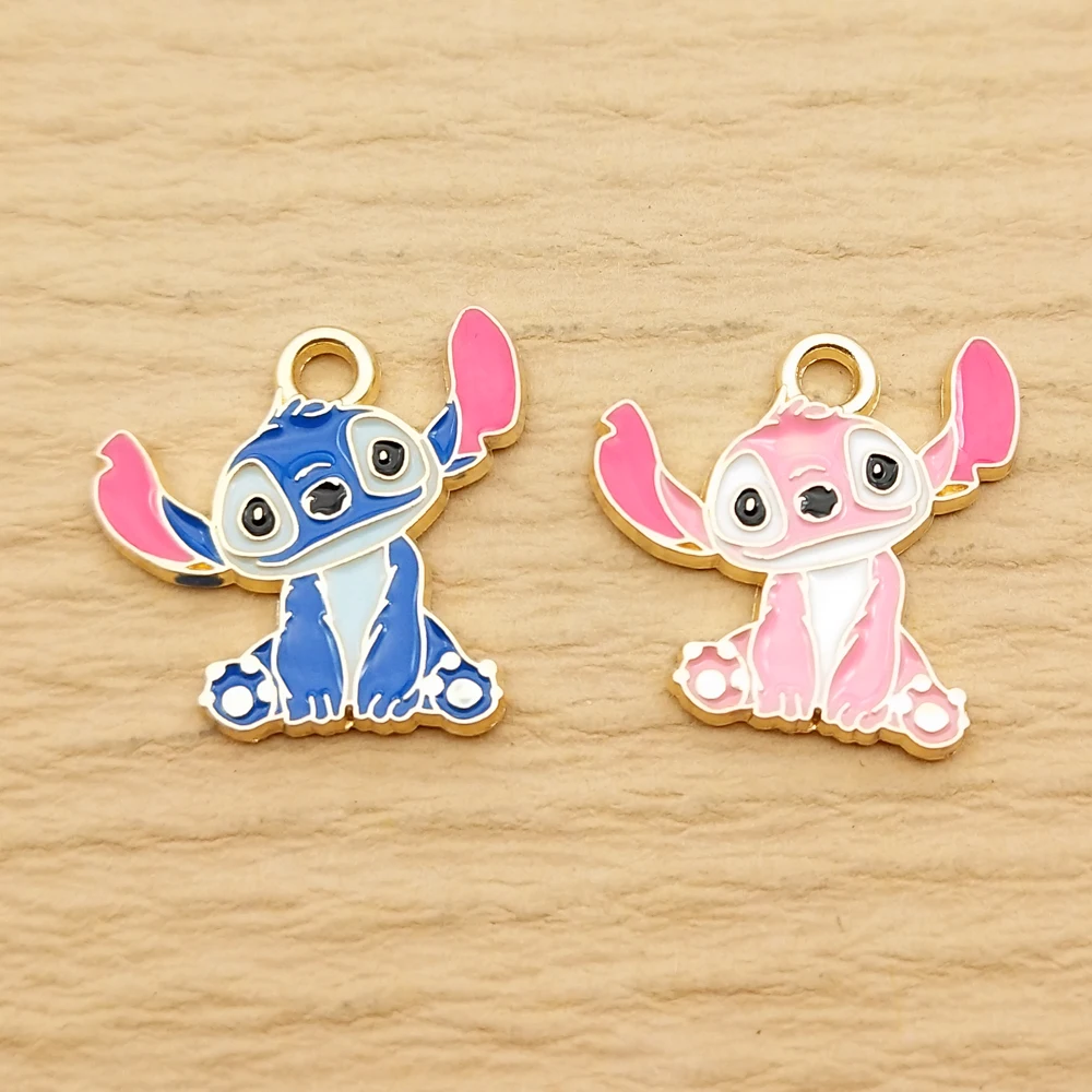 10pcs Cartoon Anime Charm for Jewelry Making Enamel Necklace Earring Bracelet Pendant Diy Accessories Alloy Metal Gold Plated
